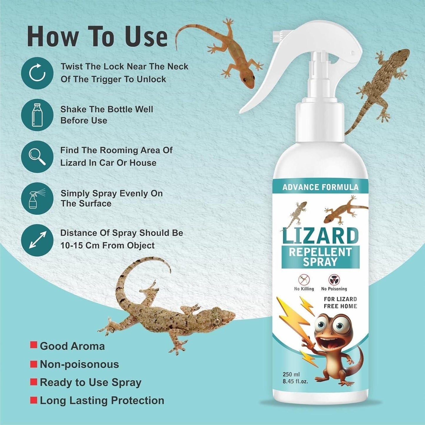Lizard Repellent Spray - Protect your home from Pest, mite & insects