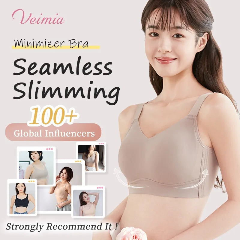 Seamless Minimizer Bra - (Pack of 3) - Breast Minimizing & Slimming Anti-sagging Bra
